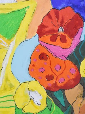 Henk van Vessem - Flowers I - Ingelijst - Groot kopen? Bied vanaf 50!