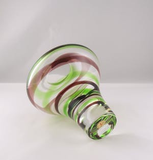 Gerard Thomassen - Glas, serica vaas met kleurslingers voor Royal Leerdam kopen? Bied vanaf 1!