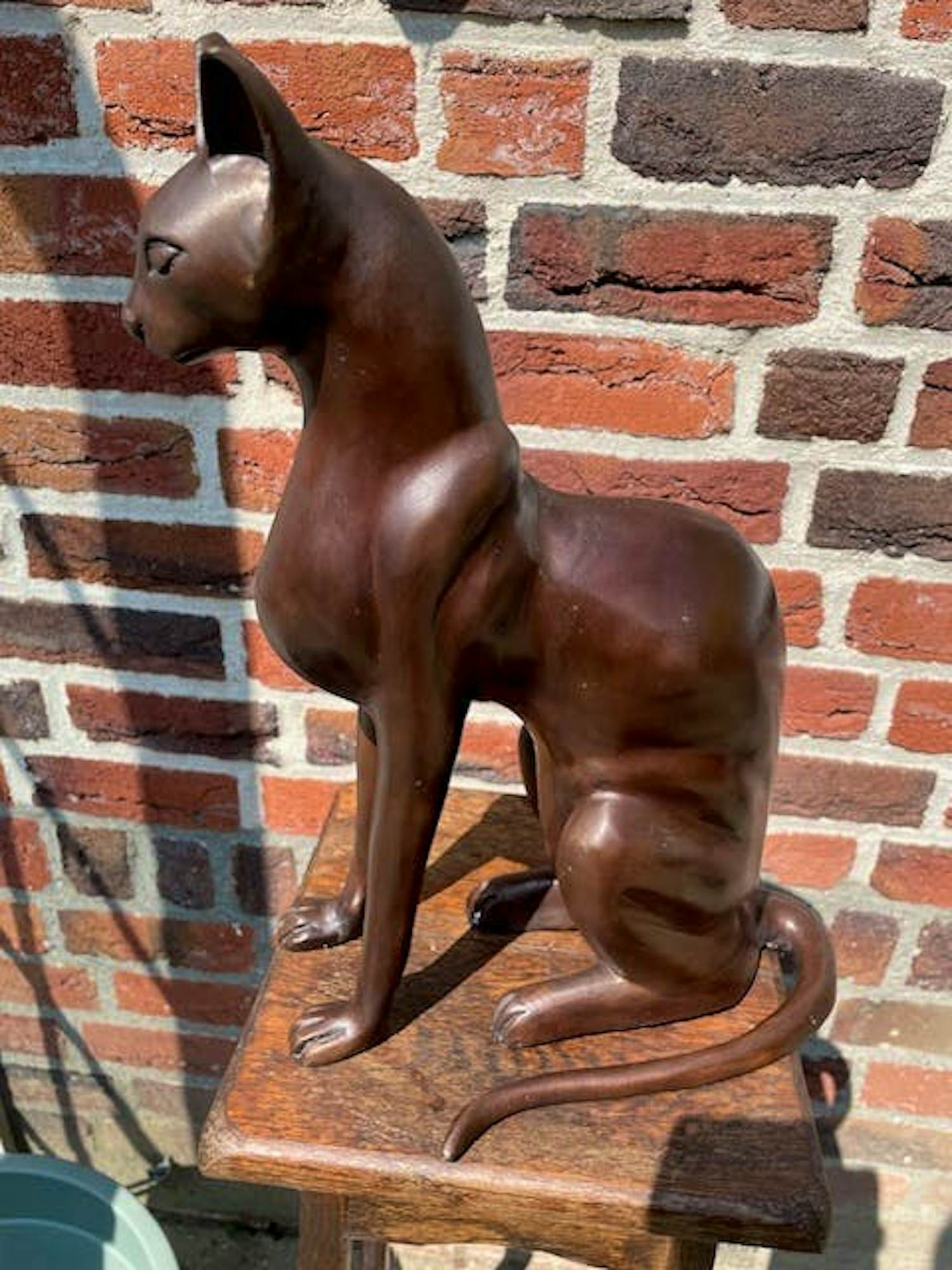 Brons (Onbekend) - Egyptische bastet kat - A. Tiot verkocht voor € 150!