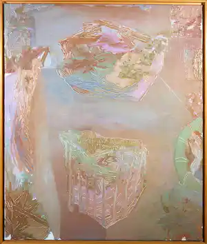 Aart Houtman - Olieverf op doek, Abstracte compositie - Ingelijst (Groot) verkauft für € 50!