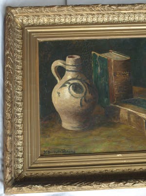 Henriette Breedveld - Olieverf op doek , “Vaas met Boeken” – ca 1915 kopen? Bied vanaf 10!