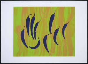 Marijke Verhoef - Zeefdruk, Peulen 3 kopen? Bied vanaf 1!