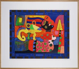 Clemens Briels - Zeefdruk, Un medio dia... - Ingelijst (Groot) kopen? Bied vanaf 80!