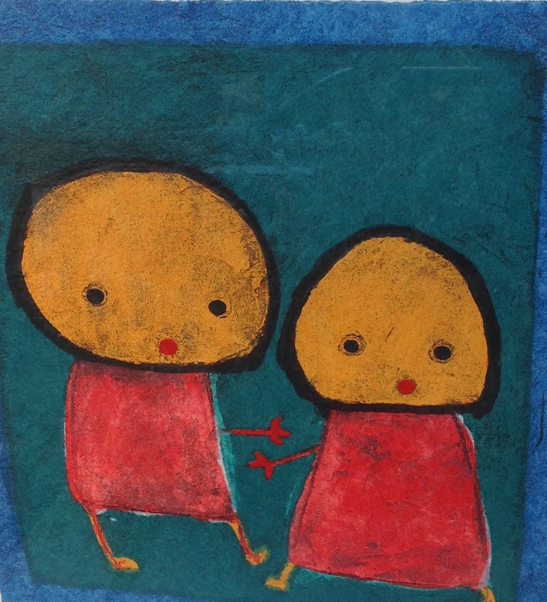 Giovanni Vetere - litho, 2 figuren verkocht voor € 100!