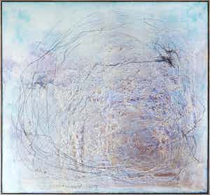 Eric Hirdes - Gemengde techniek op doek, Z.T. Landschap - Ingelijst (Zeer groot) verkocht voor € 600!