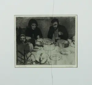 Poppe Damave - Ets, De maaltijd - Ingelijst kopen? Bied vanaf 30!