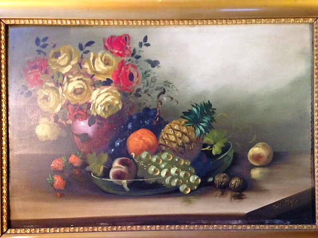 Tilly Moes - Stilleven: bloemen en fruit kopen? Bied vanaf 75!