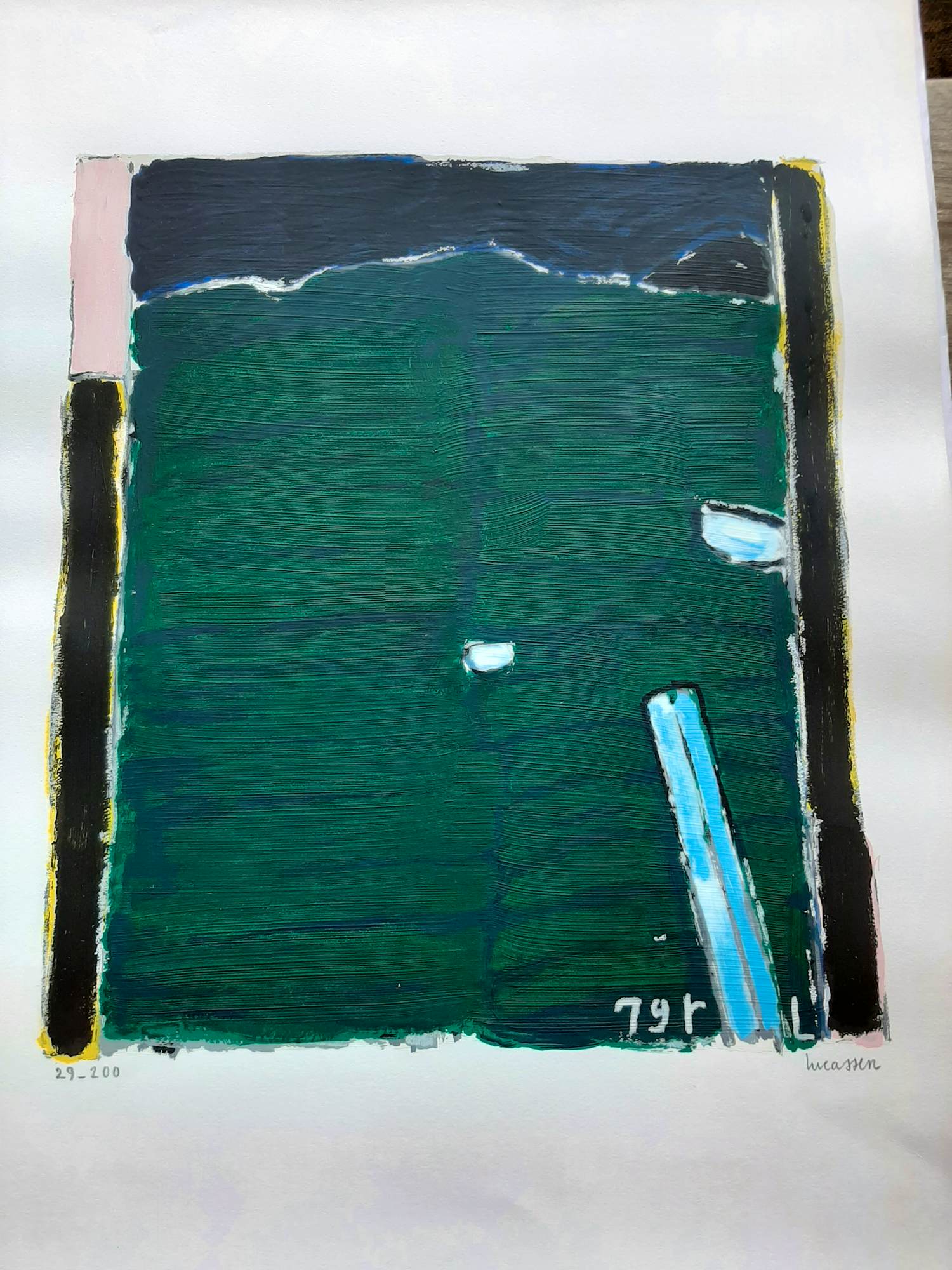 Reinier Lucassen - Zeefdruk, Zonder titel verkocht voor € 45!