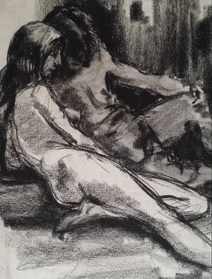 Jan van der Veer - Erotisch. Naakt liefdespaar. kopen? Bied vanaf 49!