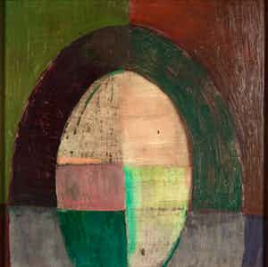 Wim Voort - I - 1973 - olieverf op hardboard - BKR Den Bosch verkocht voor € 20!