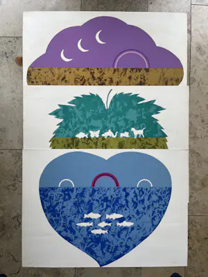 Milvia Maglione - Lot van 3 gesigneerde zeefdrukken uit Prent 190 - oplage 90/190 kopen? Bied vanaf 65!