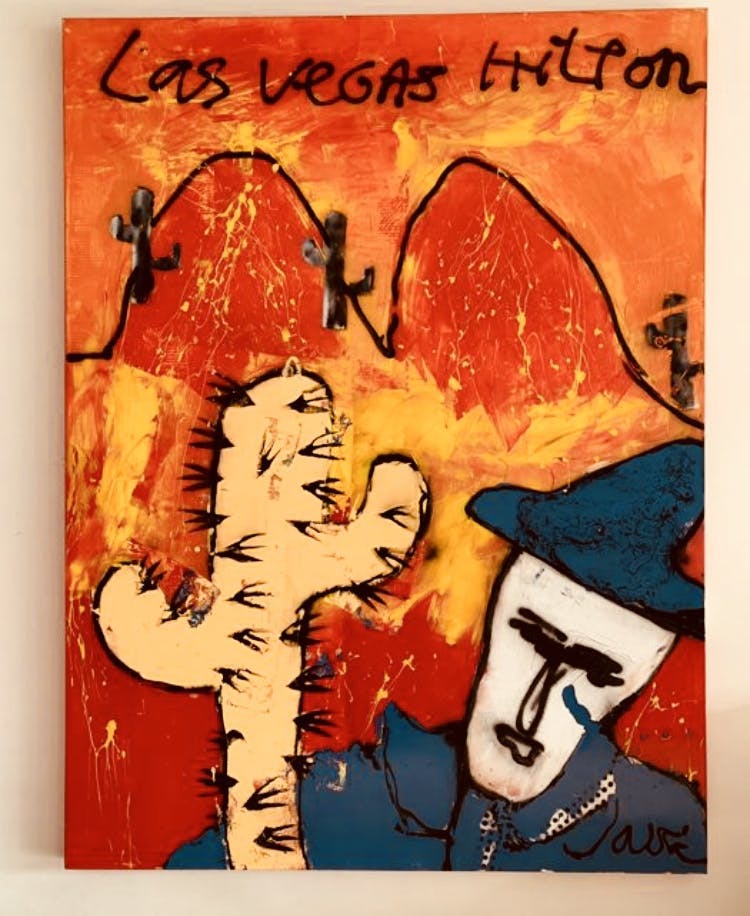 Jack Liemburg - Cactus - ZEER GROOT WERK verkocht voor € 345!