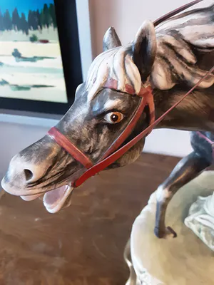 Real Fabbrica Capodimonte - Fraai Groot Beeld van een Trompetter op Paard kopen? Bied vanaf 100!