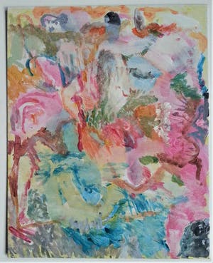 Paul Louis Van Den Bergh - Acryl en tempera op canvasboard - "Broeiend Landschap" - Gesigneerd kopen? Bied vanaf 40!