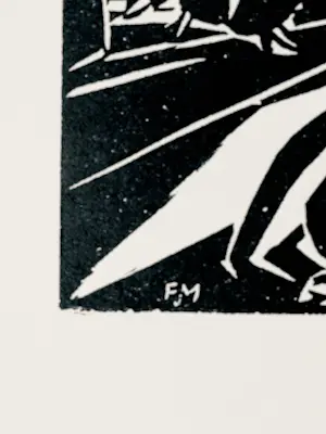 Frans Masereel - Gendarme /Explosion. Original-Holzschnitt 1920 kopen? Bied vanaf 40!