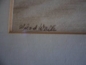 Willem van de Walle - Tekening van een pad met huizen en een vaart. kopen? Bied vanaf 25!