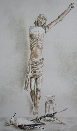 Wim Schuhmacher - litho: Corpus Christi met een dode meeuw kopen? Bied vanaf 40!