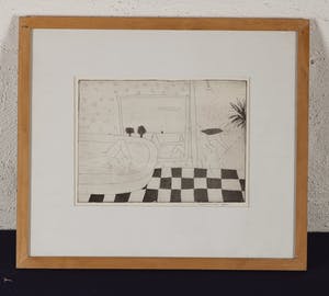 Henriette van Egten - z.t - 74/75 - 1974 - ets op papier - BKR Zwolle kopen? Bied vanaf 20!