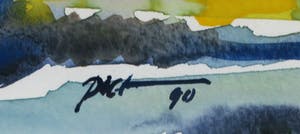 Piet Snoeren - Aquarel, Landschap met huisje kopen? Bied vanaf 1!