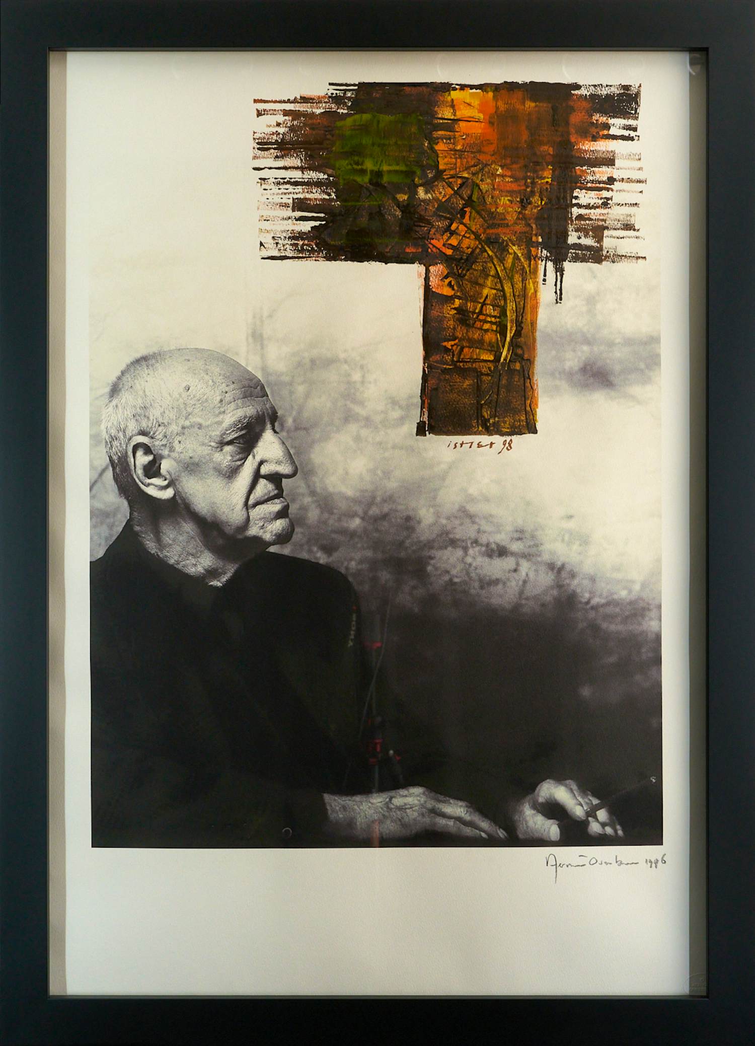 Josef Istler - Uniek Mixed Media Werk – XL – Portret van CoBrA-kunstenaar Istler kopen? Bied vanaf 1190!