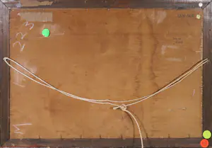 Herman Kruyder - Olieverf op doek bevestigd paneel, Boerderij met zonnebloemen - Ingelijst kopen? Bied vanaf 1650!