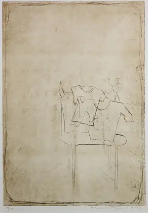 Jan Montyn - Ets, Zonder titel - Ingelijst kopen? Bied vanaf 80!