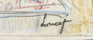 Jacques Doucet - Pastelkrijt, Abstracte compositie - Ingelijst kopen? Bied vanaf 1!