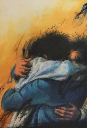 Niet of onleesbaar gesigneerd - C3605-2 - De omhelzing kopen? Bied vanaf 10!