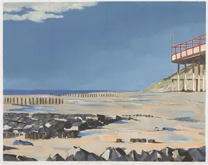 Valentin Bakardjiev - Zeefdruk, Early spring in Zeeland - Ingelijst kopen? Bied vanaf 45!