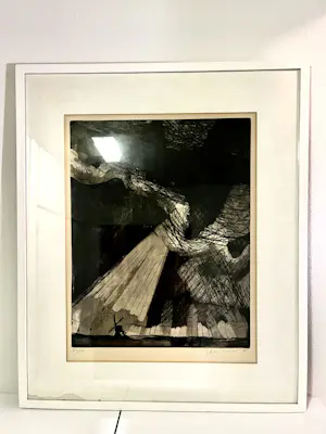 Jan Cremer - ‘Donar’ - Ets, 1975. Ingelijst in houten lijst kopen? Bied vanaf 175!