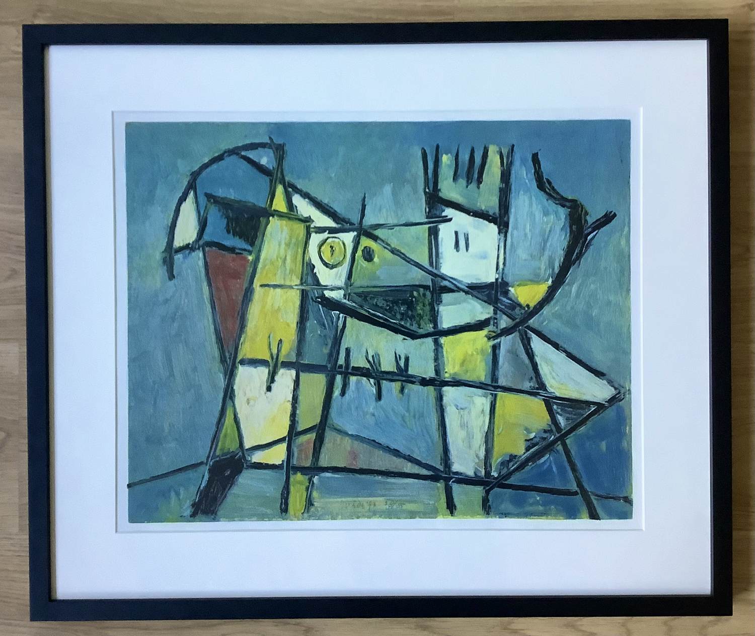 Jan Roëde - Abstracte compositie met geel, blauw en rood kopen? Bied vanaf 235!