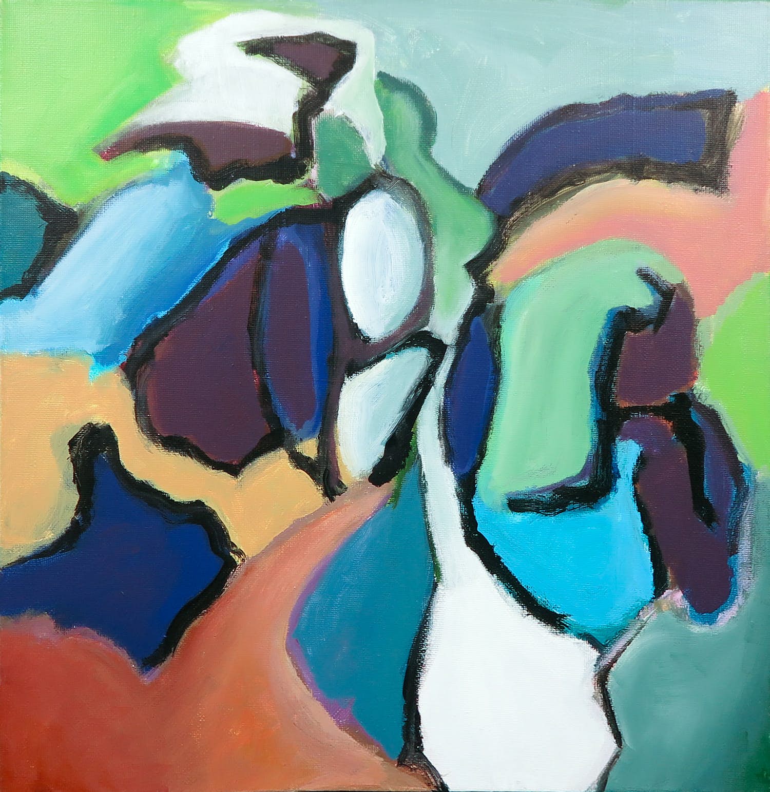 Cobi Nieuwstad - Acryl op doek, Groei I kopen? Bied vanaf 1!