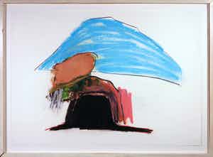 Wim Gijzen - Krijt en houtskooltekening, Zonder titel - Ingelijst (Groot) verkocht voor € 50!