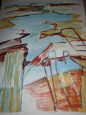 Frea Lenger - Zeefdruk , zonder titel kopen? Bied vanaf 15!