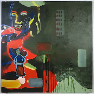 Rienke Enghardt - Olieverf op doek, Pullin' Cor's leg (Zeer groot) kopen? Bied vanaf 1!