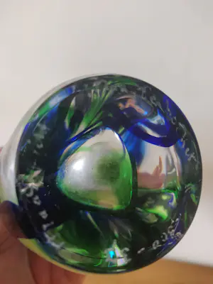 Max Verboeket - Vaas handgesigneerd blauw groen kopen? Bied vanaf 50!