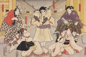 AcheterKunisada Utagawa - Houtdruk, Samurai? Enchérissez de 80!