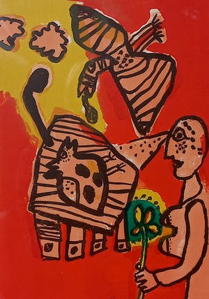 Corneille - Zonder titel, litho (netjes ingelijst, zeldzaam!) kopen? Bied vanaf 295!