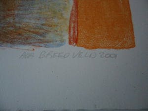 Ada Breedveld - Zeefdruk. Titel, "Viooliste". kopen? Bied vanaf 50!