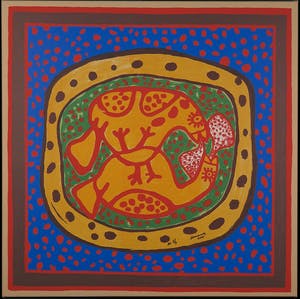 Corneille - Zeefdruk op doek, Les oiseaux amoureux - Ingelijst (Groot) kopen? Bied vanaf 1!