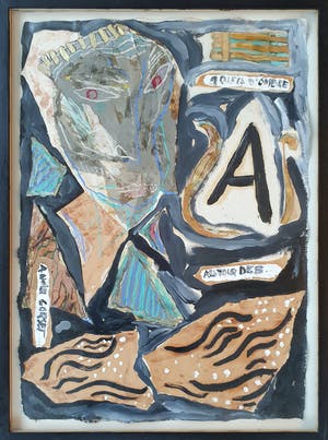 Marijke de Vries - Gemengde techniek, Golves d'ombre - Ingelijst kopen? Bied vanaf 1!