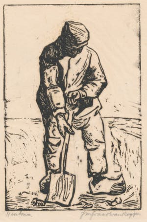 Johannes Graadt van Roggen - Boer met schop kopen? Bied vanaf 5!