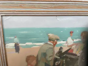 Buy Frits Verdonk - strandgezicht kinderen met ezeltjes? Bid from 1000!