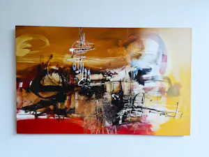 William Malucu - Galerie Forum art - Abstracte compositie, acrylverf op doek (GROOT!) kopen? Bied vanaf 230!