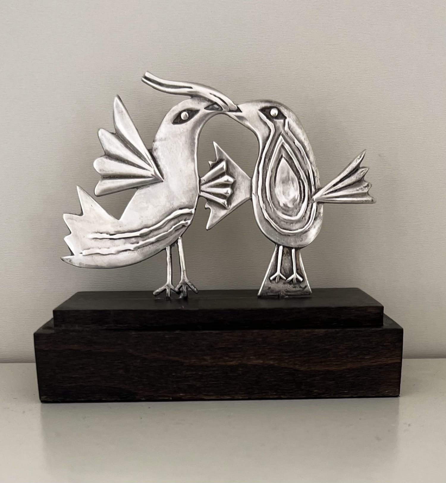 Corneille - Met de hand gesigneerd genummerd beeldhouwwerk: Les oiseaux amoureux (Verliefde kopen? Bied vanaf 350!