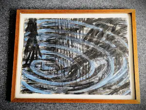 Frank van Hemert - Grote gemengde techniek (pastel, aquarel) 1984 - Documenta Kassel kopen? Bied vanaf 184!