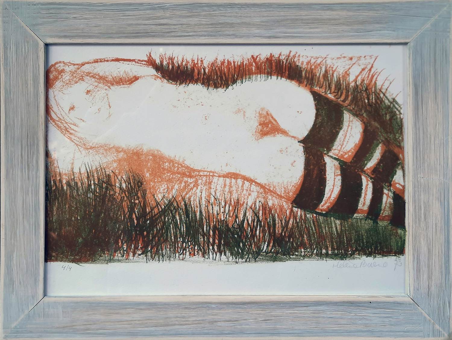 Buy Helene Bueno - steendruk - liggend meisje - kleine oplage - 25034? Bid from 125!