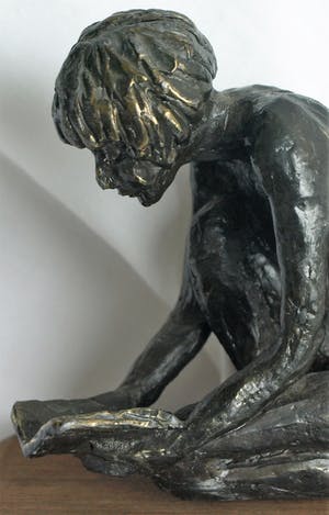 Astrid Veldhuyzen-Koppen - Bronzen leesbeeld / leesbeeldje , “Ontdekkingsreis“ - 2001 kopen? Bied vanaf 1!