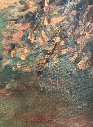 Wim van den Anker - Stadsgezicht Wijk bi Duurstede met Grote Kerk - Olieverf kopen? Bied vanaf 95!