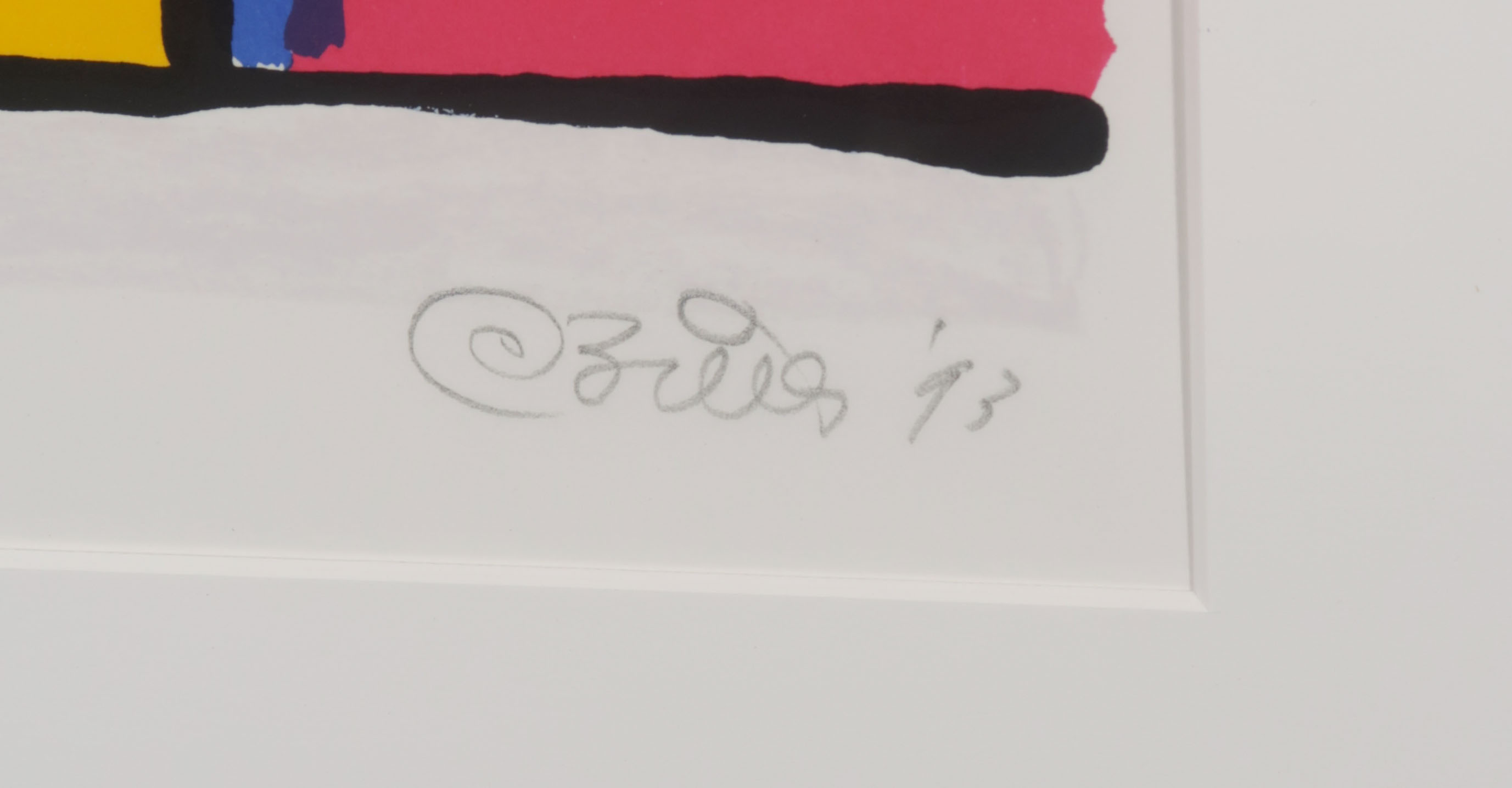 Clemens Briels - Zeefdruk, Everecurving Discussing - Ingelijst kopen? Bied vanaf 80!